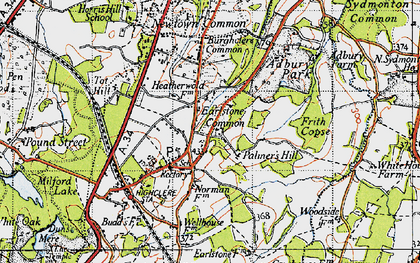 Old map of Earlstone Common in 1945