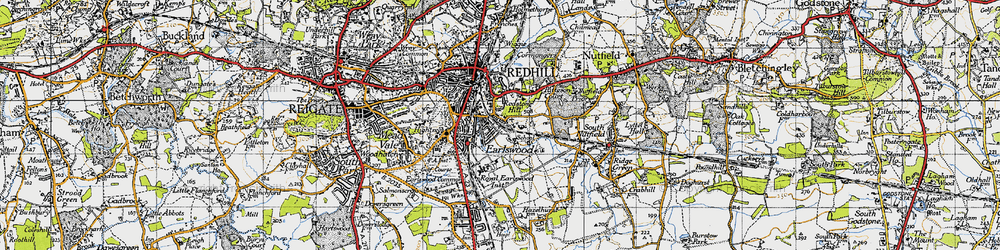 Old map of Earlswood in 1940