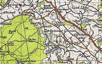 Old map of Cribau Mill in 1946