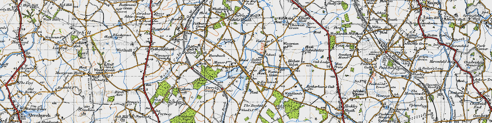 Old map of Earlswood in 1947