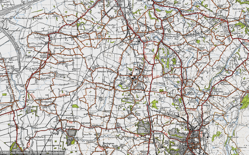 Old Map of Earnshaw Bridge, 1947 in 1947