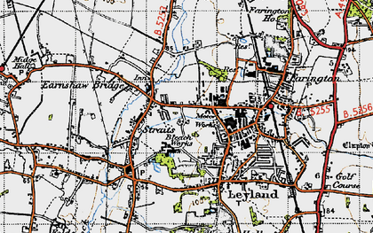 Old map of Earnshaw Bridge in 1947