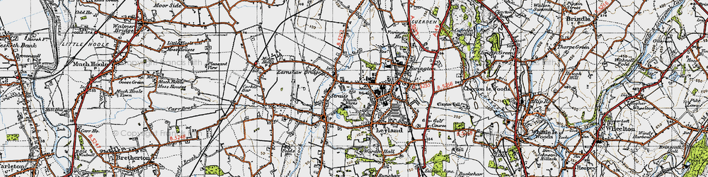 Old map of Earnshaw Bridge in 1947