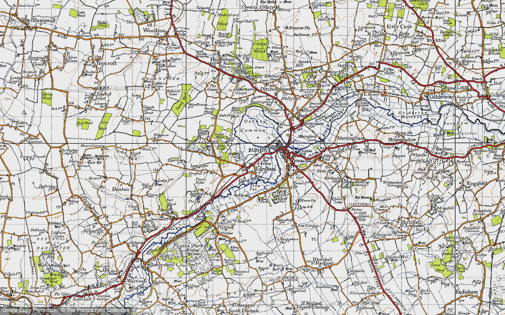 Old Map of Earsham, 1946 in 1946