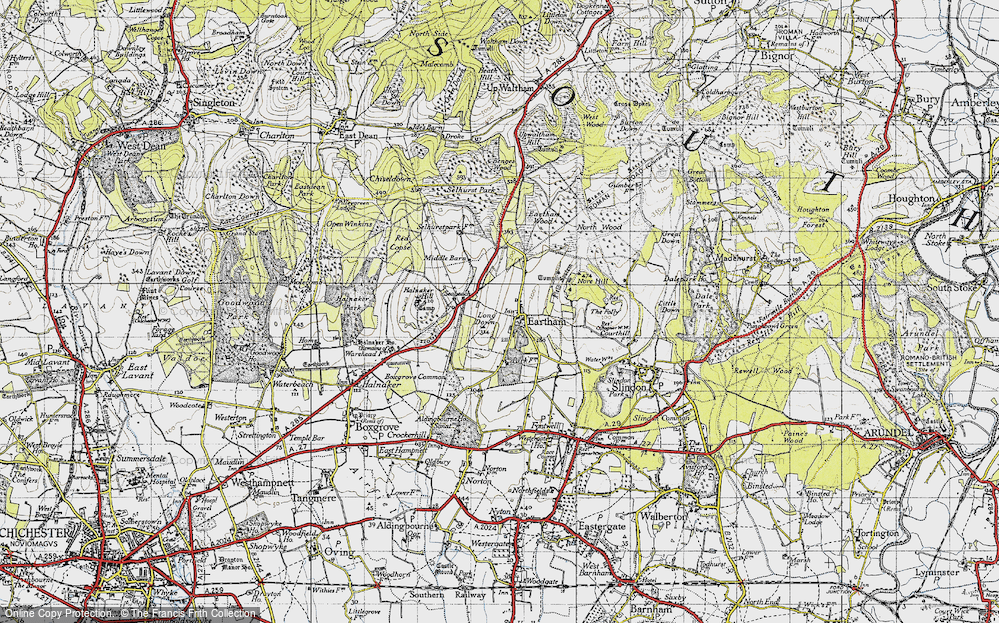 Old Map of Eartham, 1940 in 1940