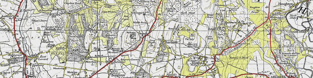 Old map of Eartham in 1940