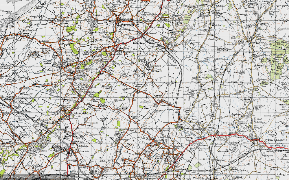 Old Map of Earthcott Green, 1946 in 1946