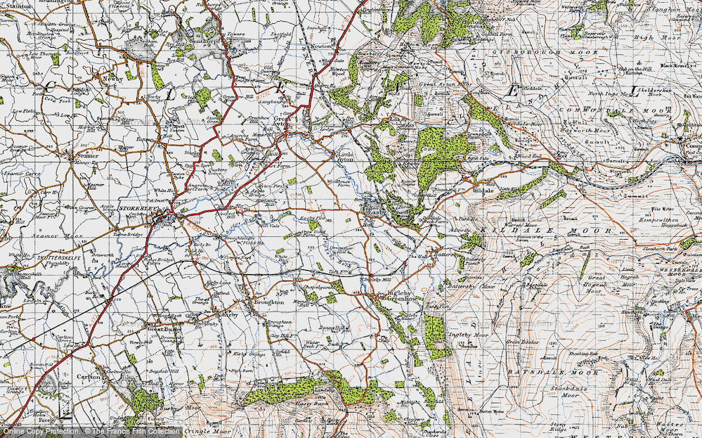 Old Map of Easby, 1947 in 1947
