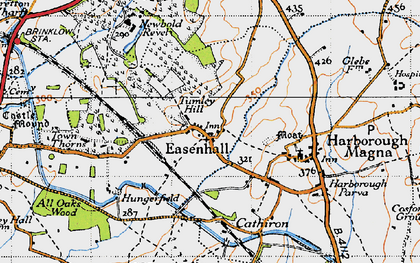 Old map of Easenhall in 1946