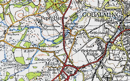 Old map of Eashing in 1940