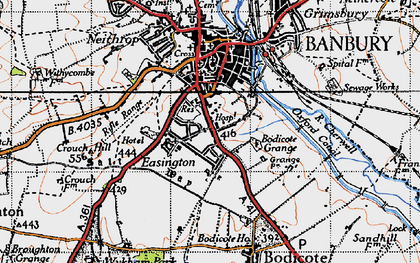 Old map of Easington in 1946