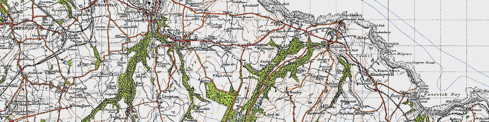 Old map of Boulby Mine in 1947
