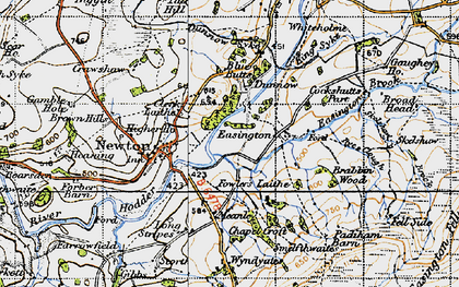 Old map of Brabbin Wood in 1947