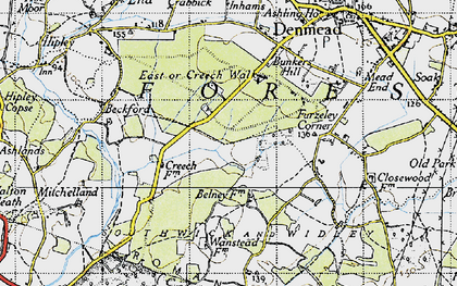 Old map of East in 1945