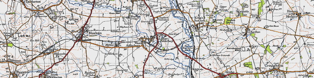Old map of East Adderbury in 1946