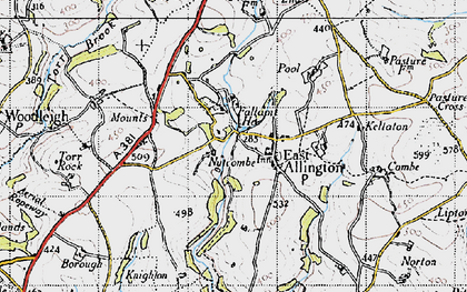 Old map of East Allington in 1946