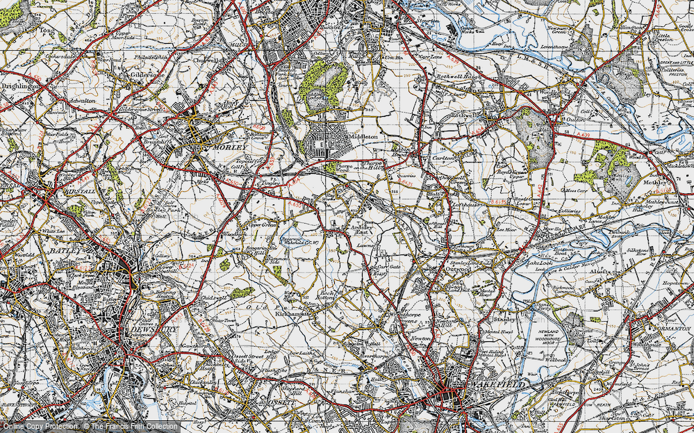 Old Map of East Ardsley, 1947 in 1947