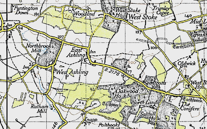 Old map of East Ashling in 1945