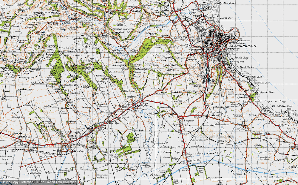 Old Map of East Ayton, 1947 in 1947
