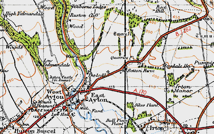 Old map of East Ayton in 1947