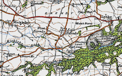 Old map of East Barnby in 1947