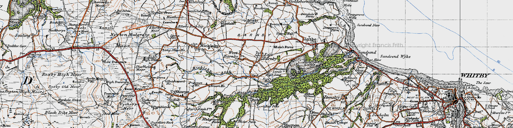 Old map of East Barnby in 1947