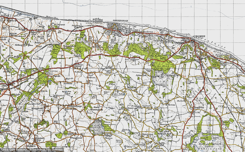 Old Map of East Beckham, 1945 in 1945