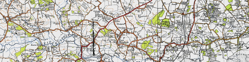 Old map of Ackworth Ho in 1946