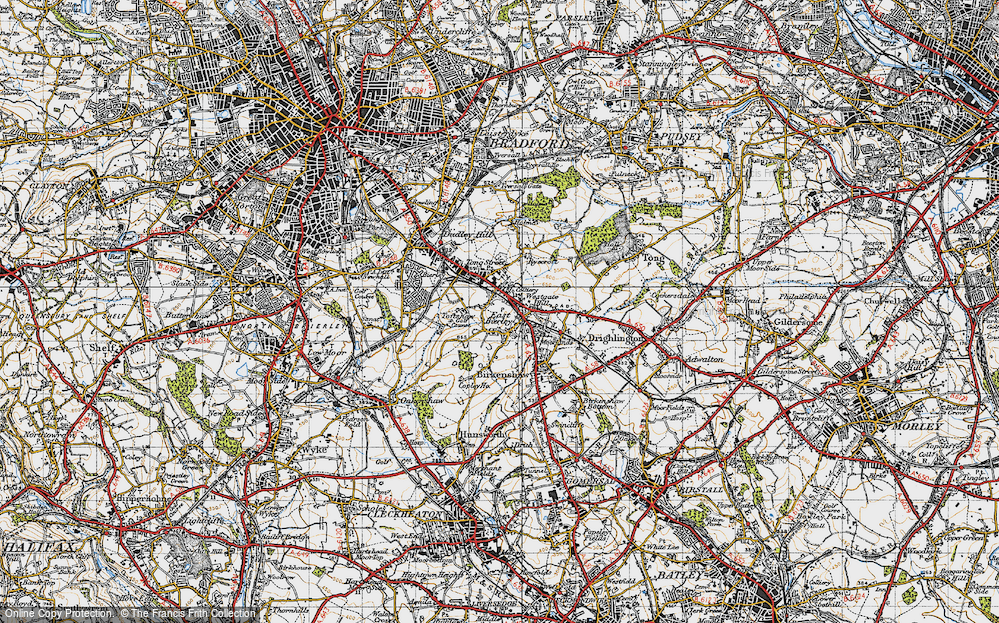 Old Map of East Bierley, 1947 in 1947