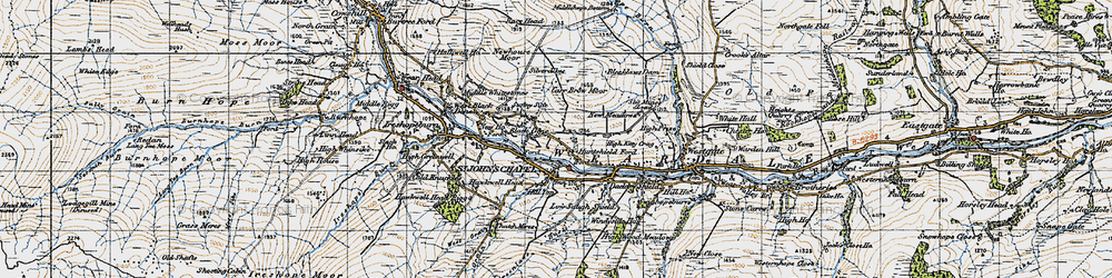 Old map of East Blackdene in 1947