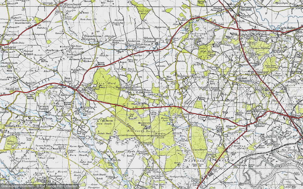 Old Map of Historic Map covering Woolsbarrow (Fort) in 1940