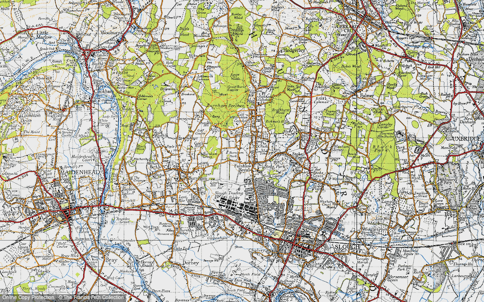 Old Map of East Burnham, 1945 in 1945