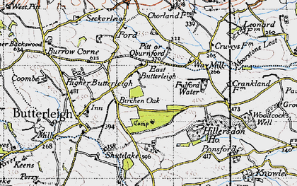 Old map of Birchen Oak in 1946