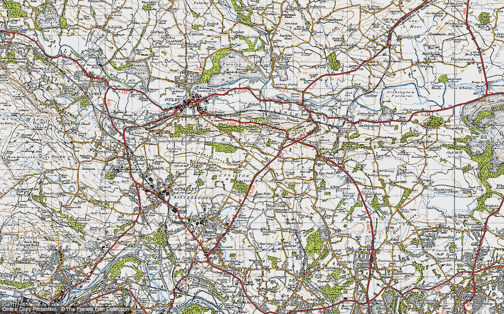 Old Map of East Carlton, 1947 in 1947