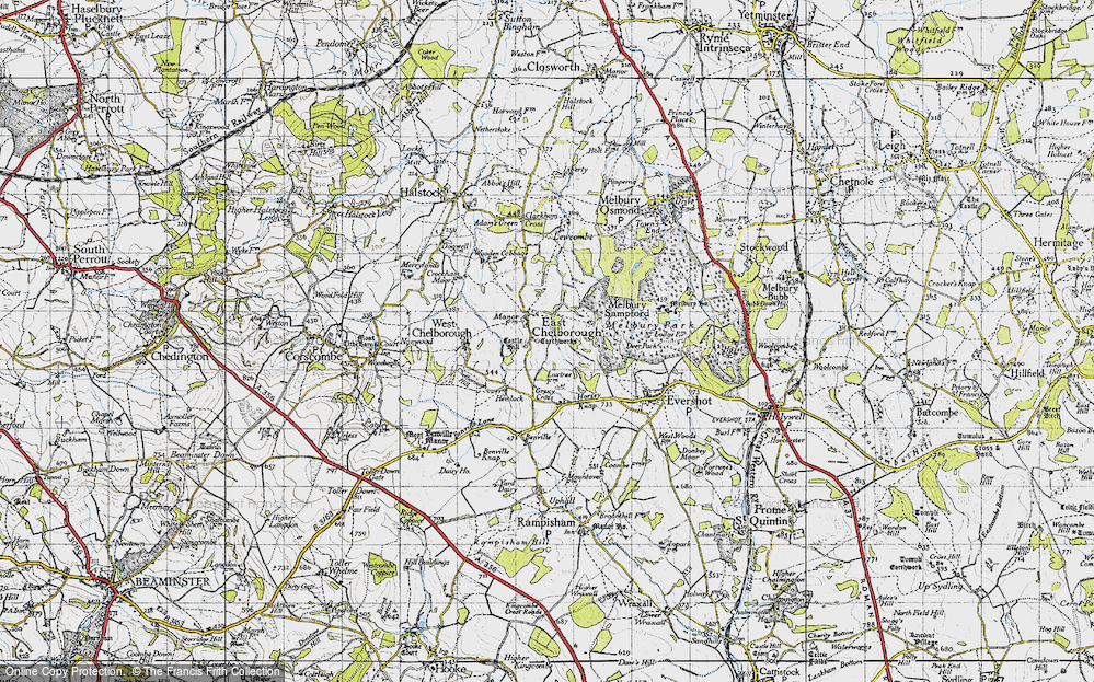 Old Map of East Chelborough, 1945 in 1945
