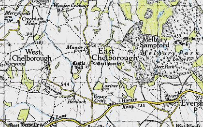 Old map of East Chelborough in 1945