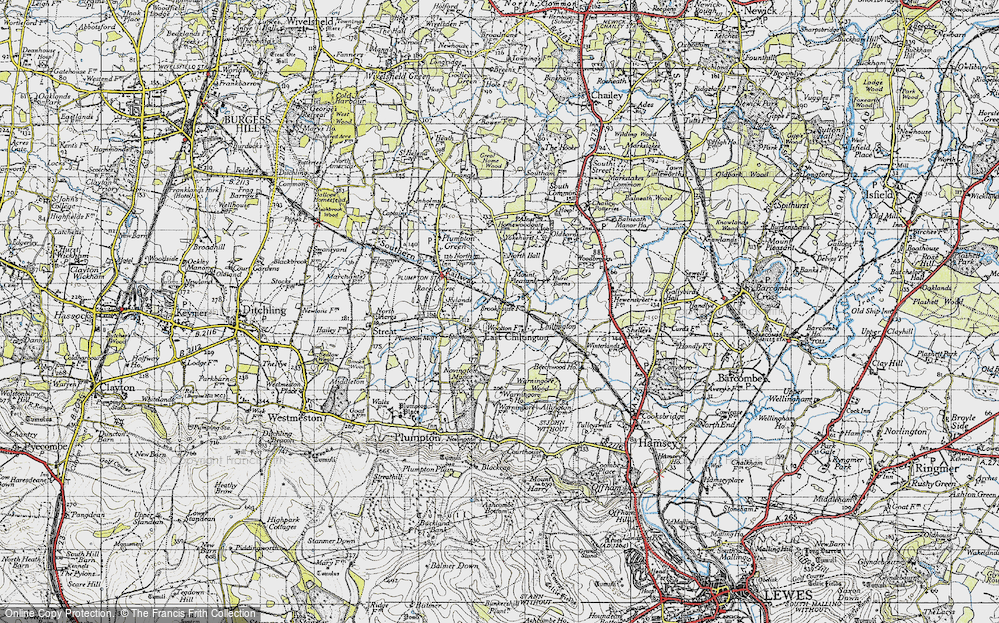 Old Map of East Chiltington, 1940 in 1940