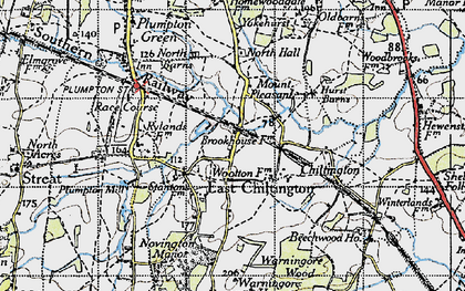 Old map of Brookhouse in 1940