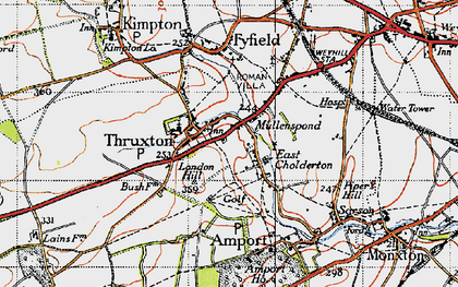 Old map of East Cholderton in 1940