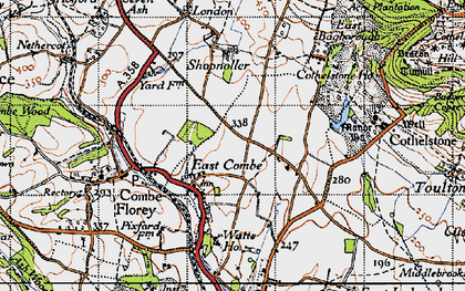 Old map of East Combe in 1946