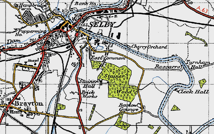 Old map of Barlow Grange in 1947