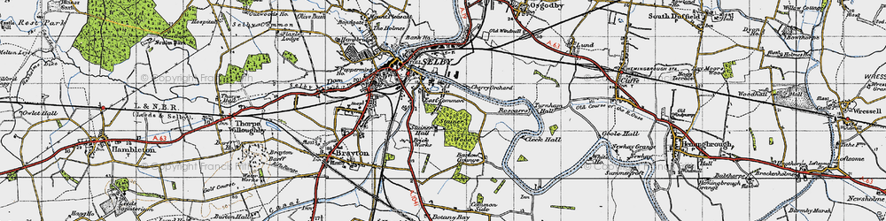 Old map of Barlow Grange in 1947