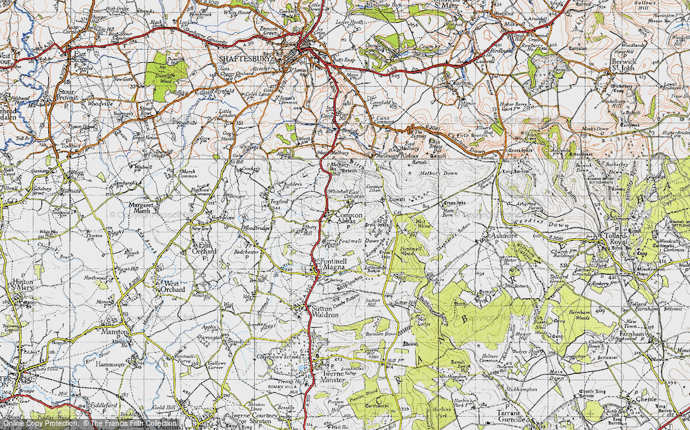 Old Map of East Compton, 1945 in 1945