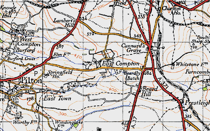 Old map of East Compton in 1946