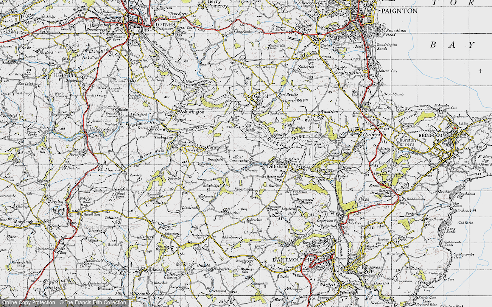 Old Map of East Cornworthy, 1946 in 1946