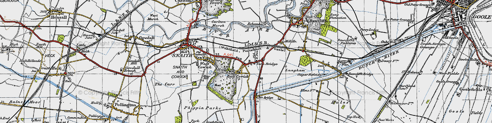 Old map of Beever's Br in 1947