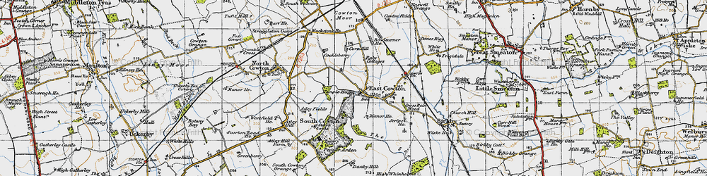 Old map of Pepper Arden in 1947