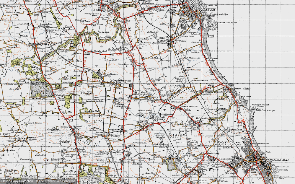 Old Map of East Cramlington, 1947 in 1947