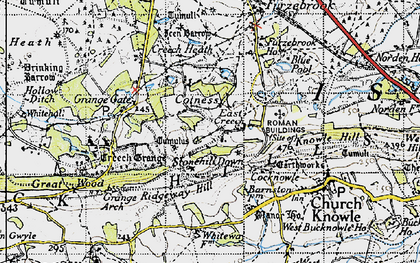 Old map of East Creech in 1940