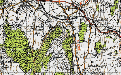 Old map of East Dean in 1947